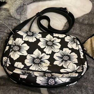 Kate spade leila miniflap crossbody purse/pocketbook/bag magnolia flower bbw